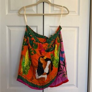 Farm Rio Vibrant Orange and Pink Women's Skirt